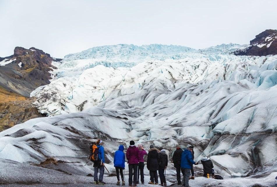 Beautiful views on the Vantajokull / Falljokull Glacier in Iceland