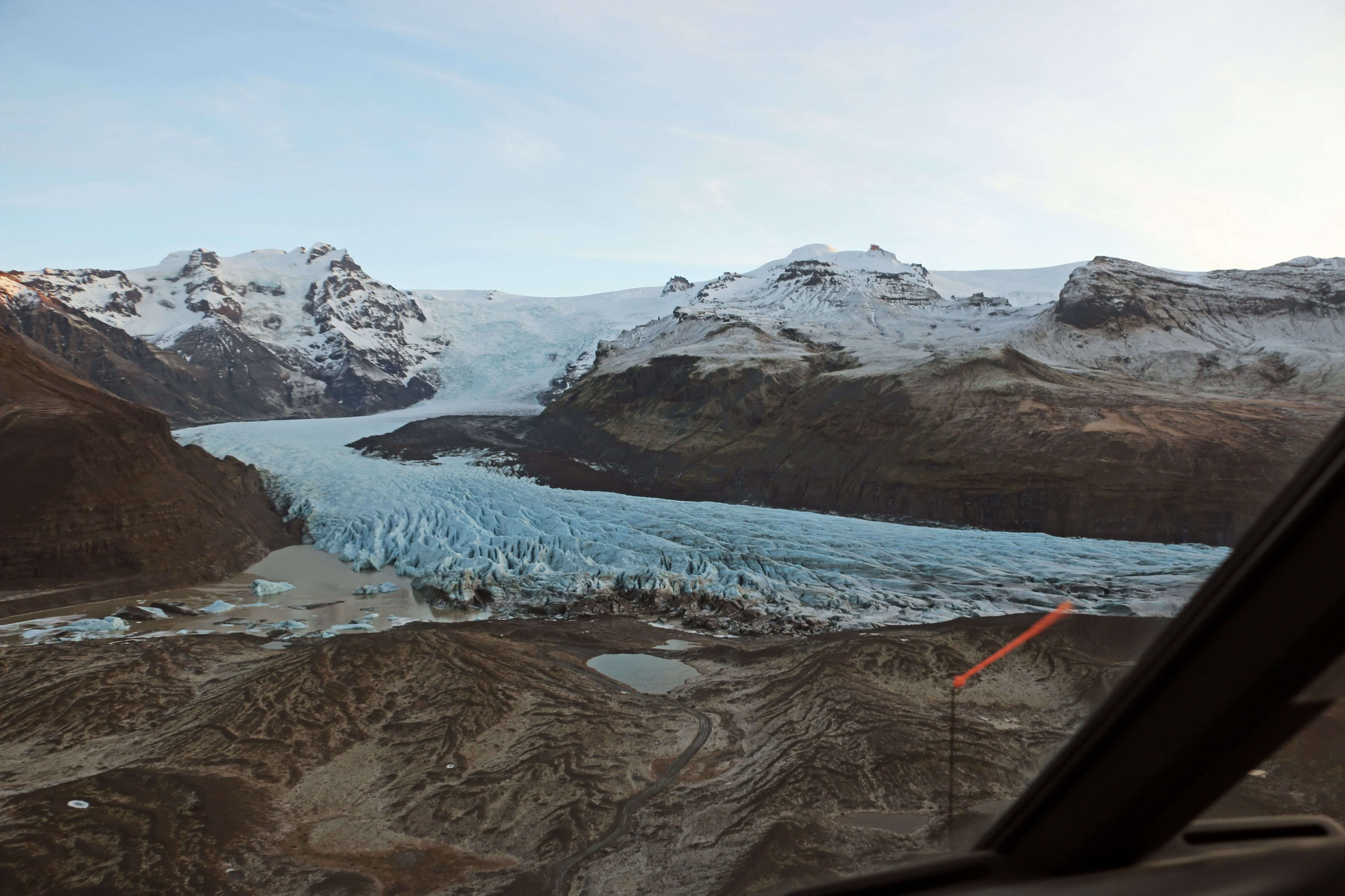 Vistas del glaciar Vatnajökull desde la avioneta