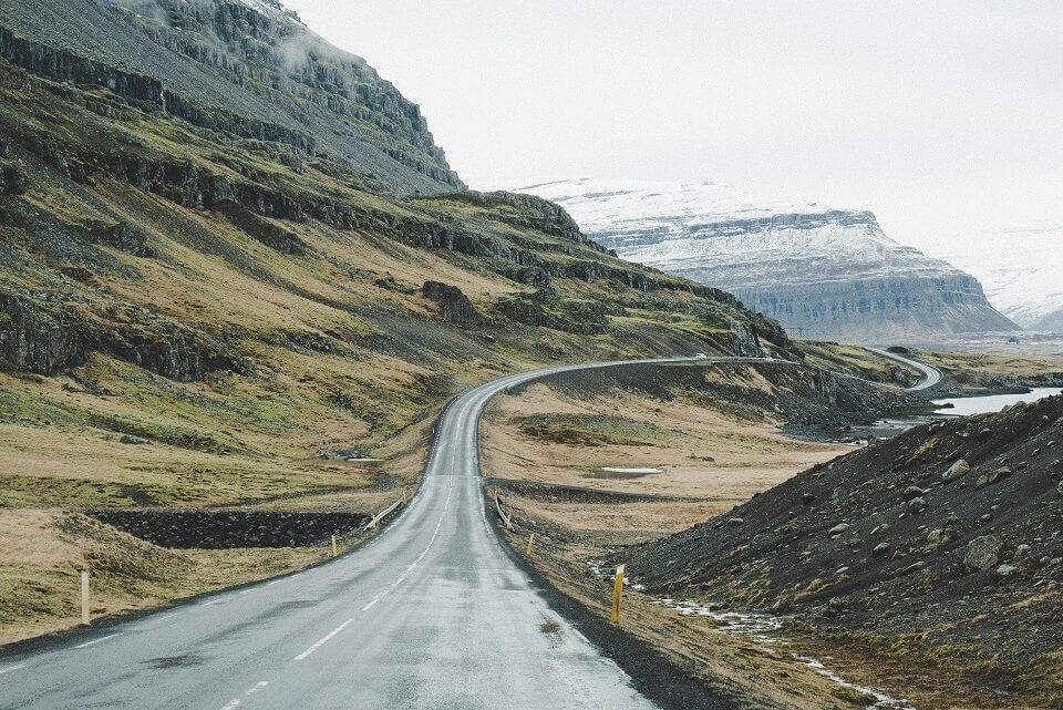Driving in Iceland, minimum legal driving age. Driving in Iceland on open roads and far from anyone.
