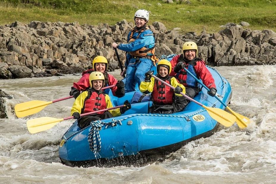 Rafting in West Glacial River, North Iceland