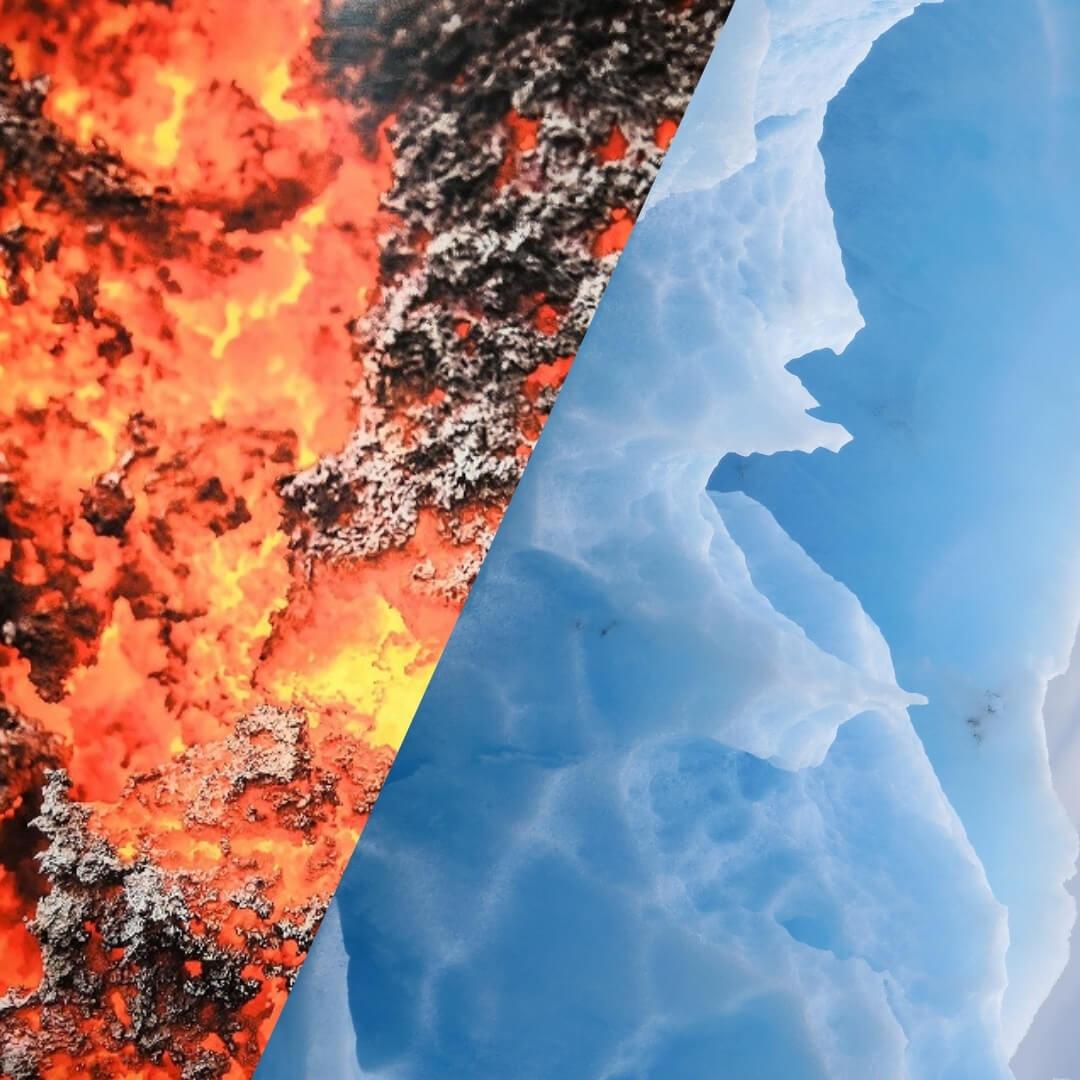 Lava y hielo los simbolos de Islandia