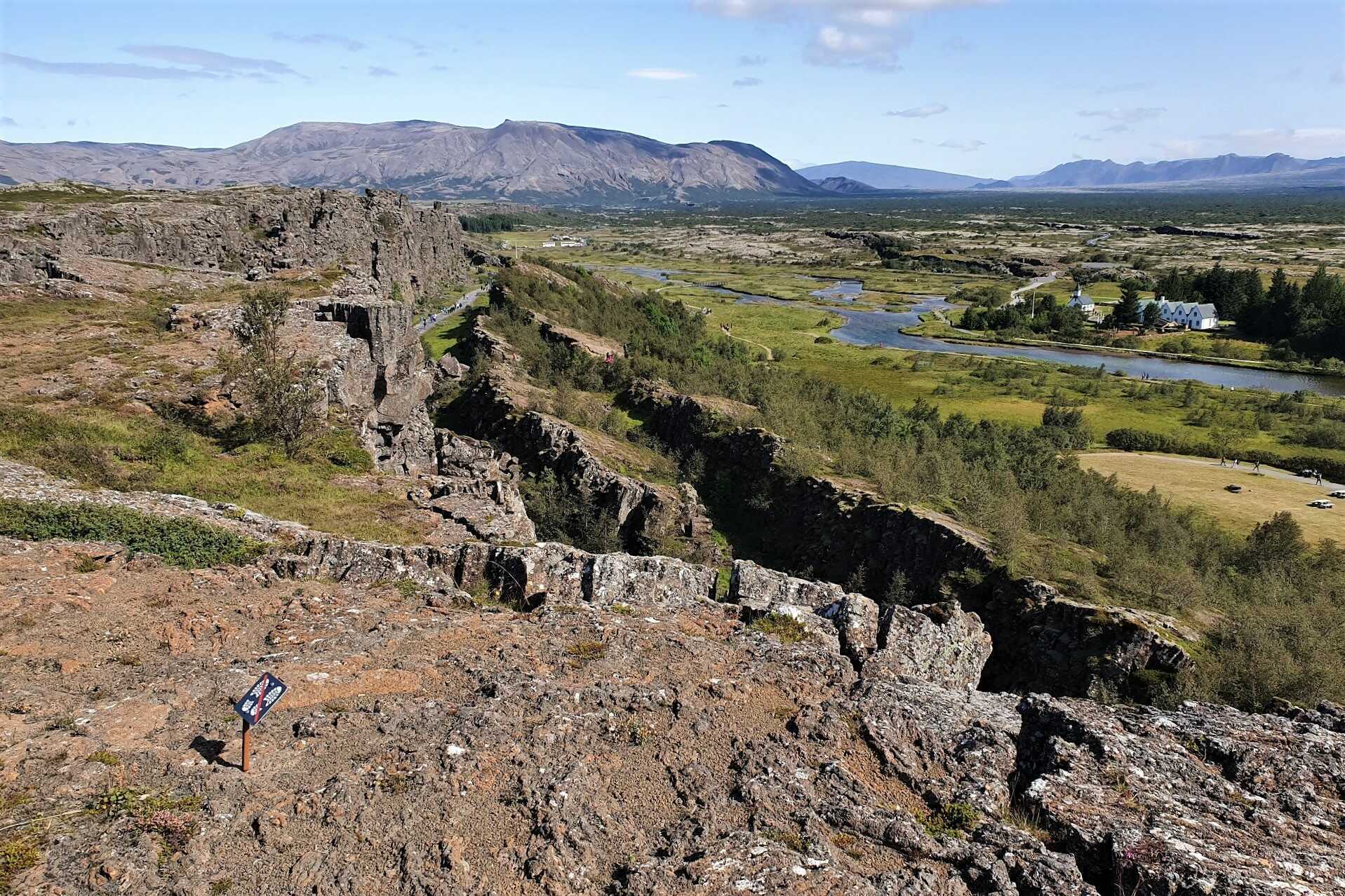 Fisura del Parque Nacional de Thingvellir en Islandia