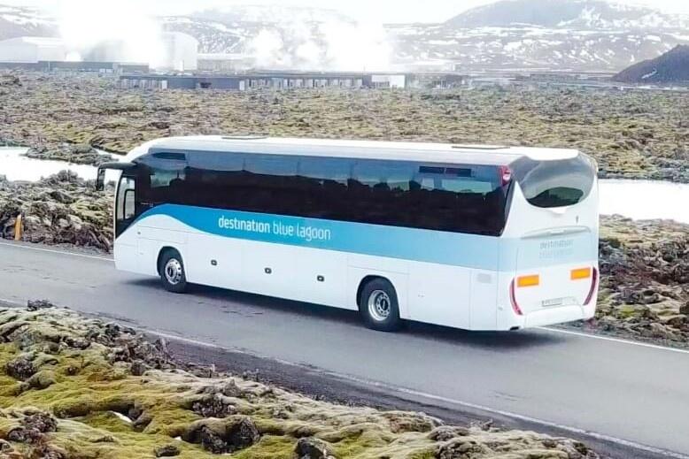 Shuttle bus from the Blue Lagoon to Keflavik International Airport