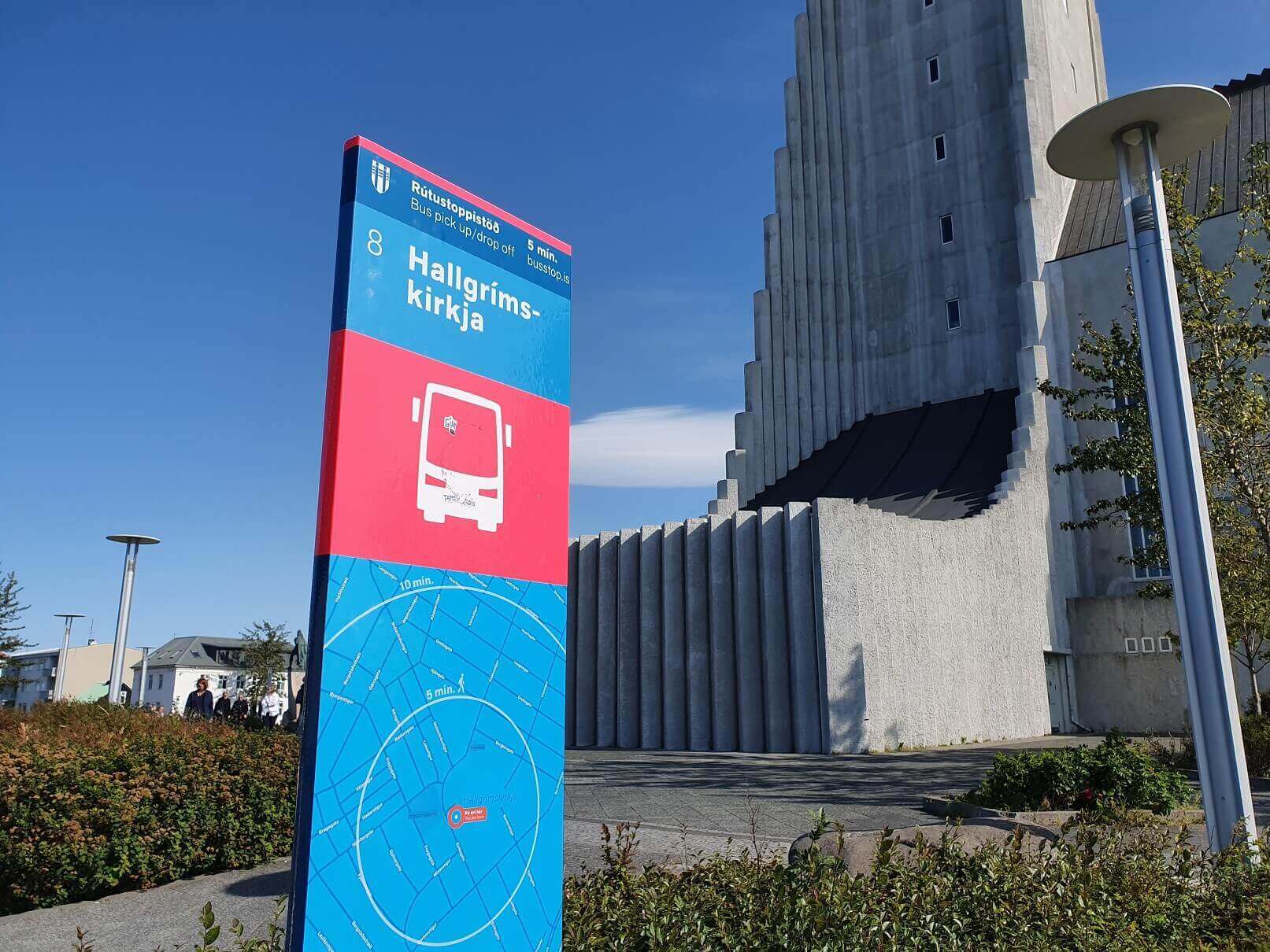 Parada de autobús en Reykjavík