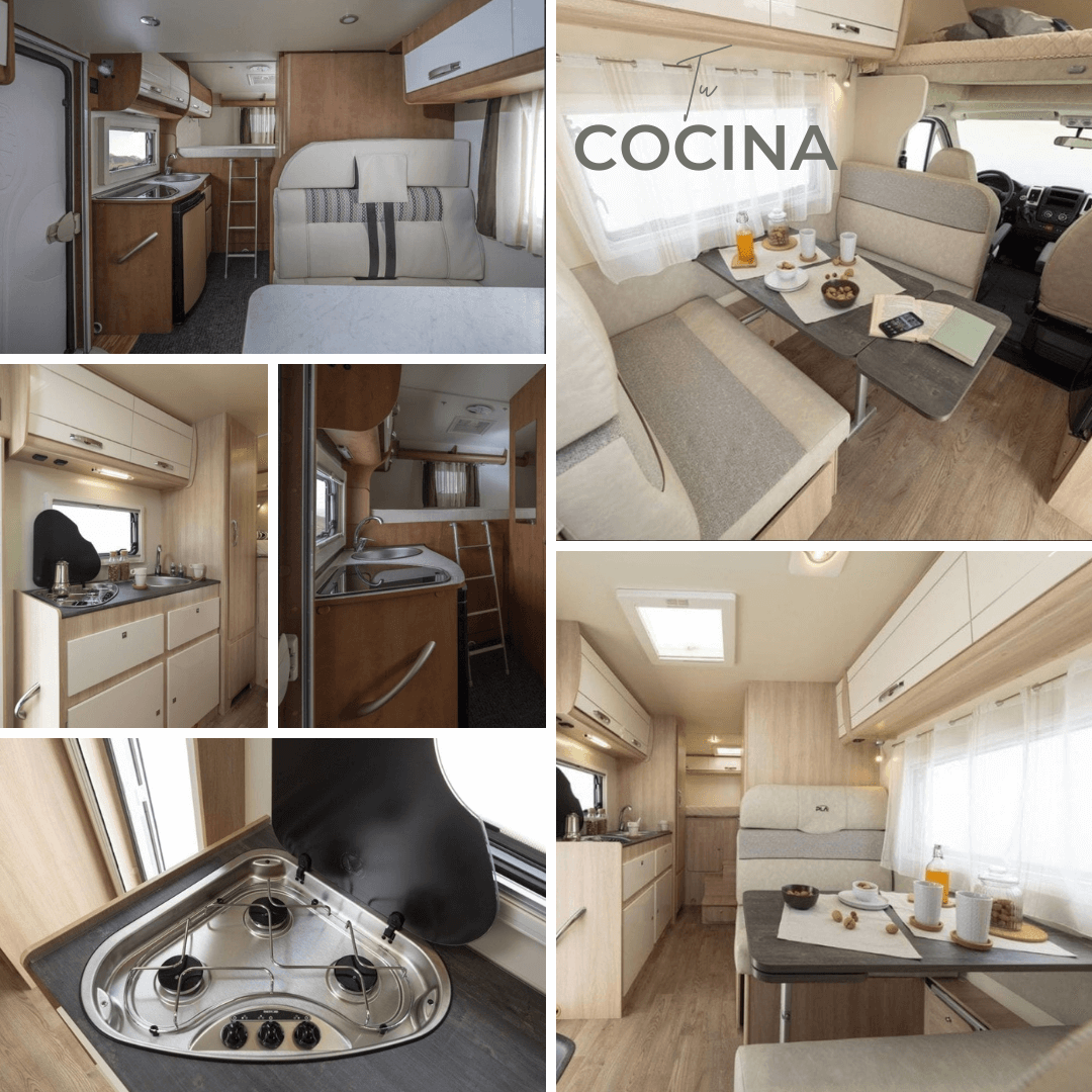 cocina de la autocaravana económica en Islandia