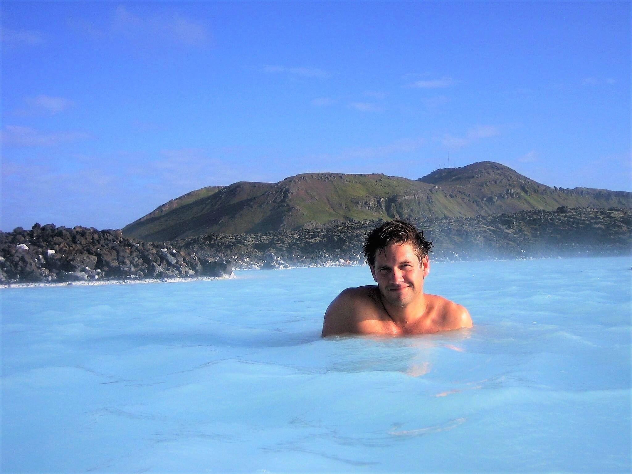 Laguna azul en Islandia.