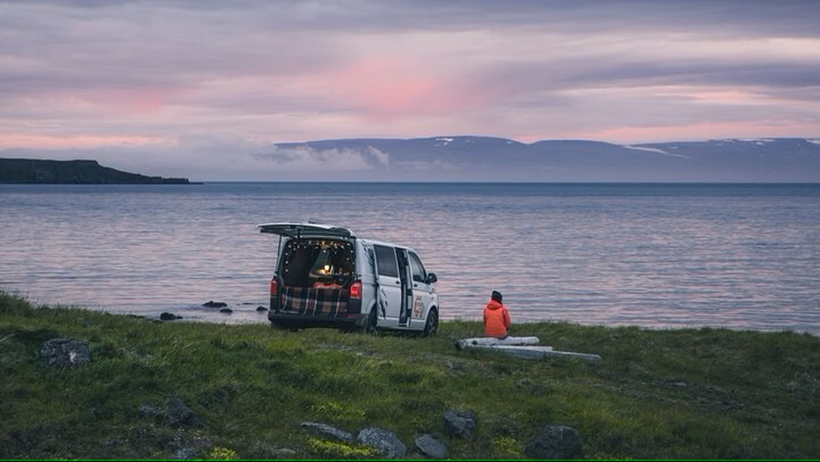 girl in south iceland campervan 4x4