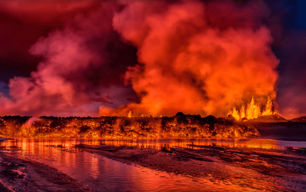 Museo de lava y vulcanes en Islandia