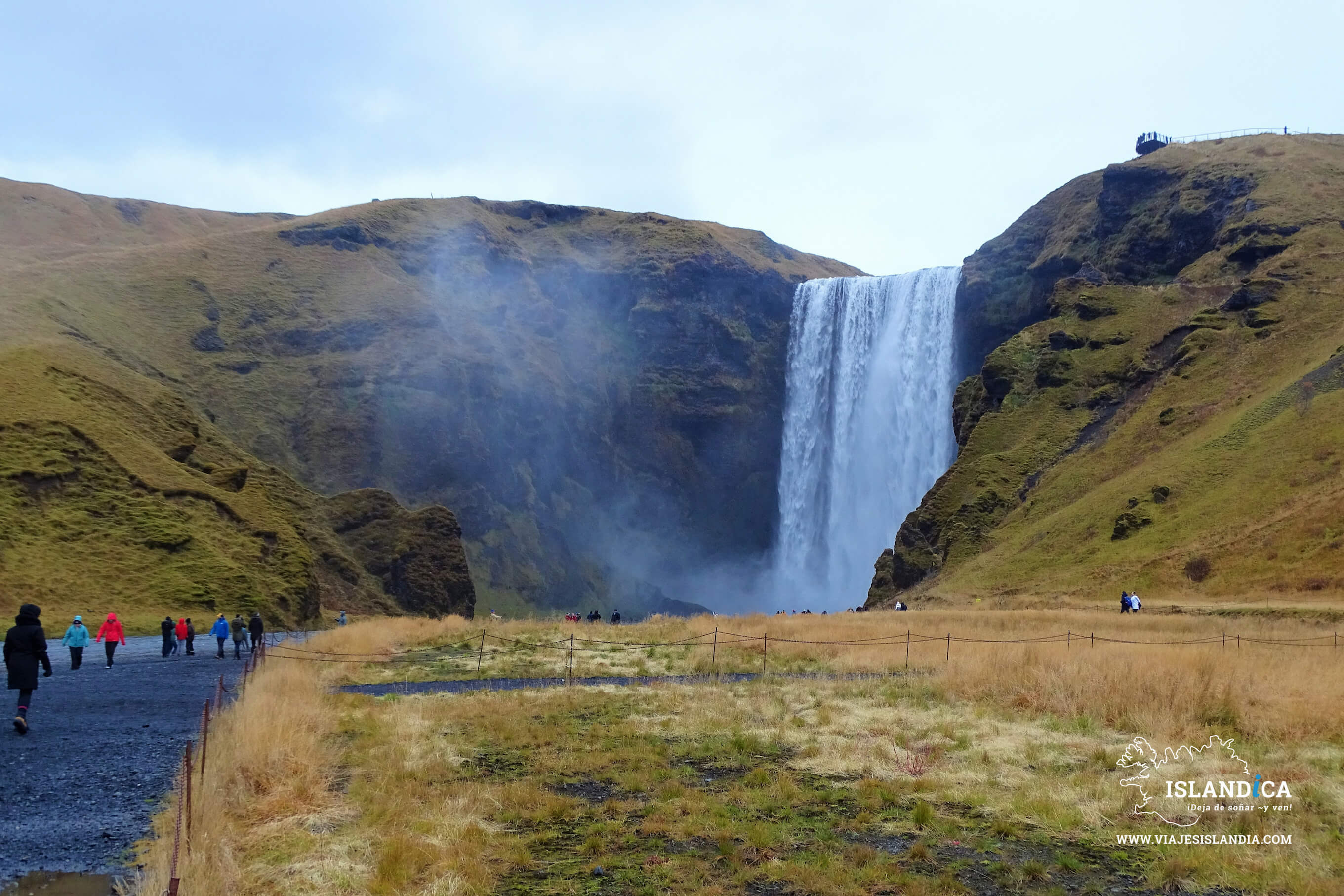 Waterfall Skogafoss in the South of Iceland.