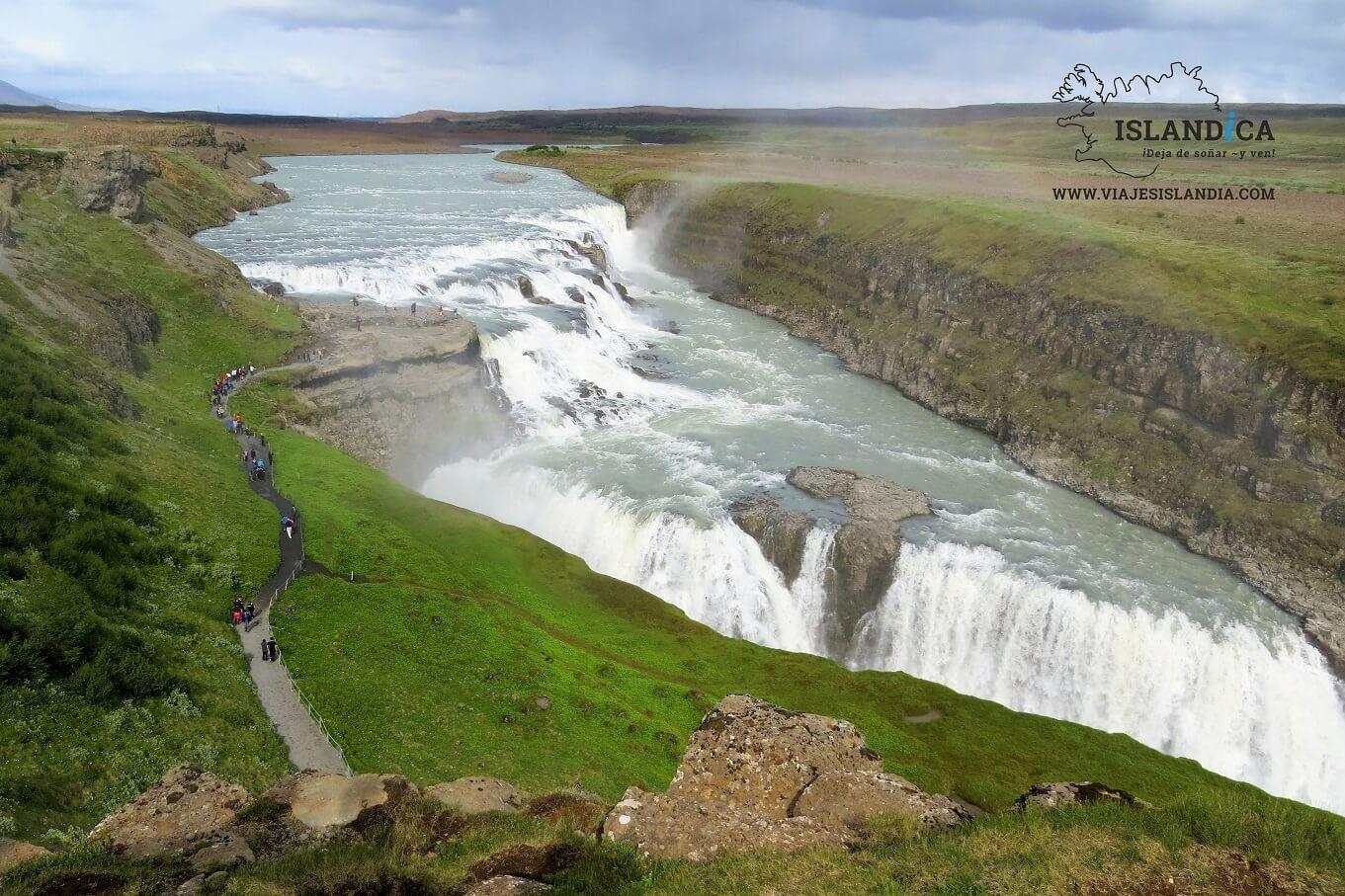 Cascada Gullfoss, Círculo dorado de Islandia