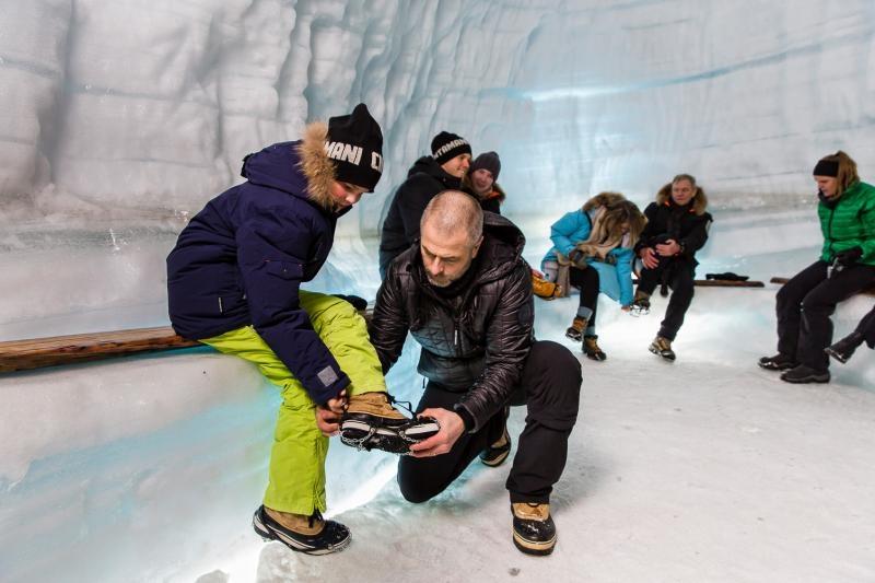Ice tunnel in Langjökull glacier